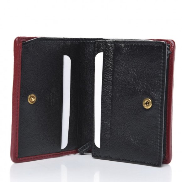Gucci Interlocking GG Card Case in Black with Red Trim - Picture 2 of 9